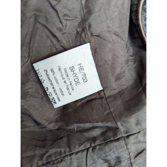 Shyde Women's Cotton Blend Large Collar Plaid Peplum Coat Size Medium - Picture 13 of 16